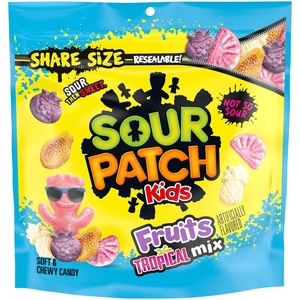 image:imageSOUR PATCH KIDS Fruits Tropical Mix Soft amp Chewy Gummy Candy Share Size 1111 oz174 x 43 x 196 cm  1111 oz Pack of 12