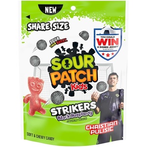 image:imageSOUR PATCH KIDS Strikers Black Raspberry Soft amp Chewy Gummy Candy Share Size 1022 oz1022 Ounce