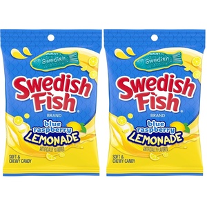 image:imageSWEDISH FISH Blue Raspberry Lemonade Soft amp Chewy Gummy Candy 804 oz804 Ounce Pack of 2