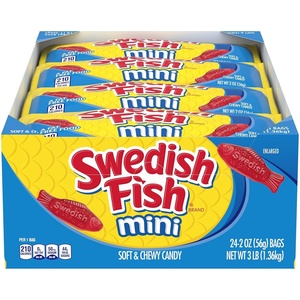image:imageSWEDISH FISH Mini Soft amp Chewy Candy Halloween Candy 24  2 oz Bags