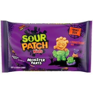 image:imageSOUR PATCH KIDS Monster Parts Soft amp Chewy Halloween Candy 18 Treat Bags  Gummy Candy in Monstrous Mix of Shapes 3 Fruit Flavors Trick or TreatSize Snack Packs Individually Wrapped